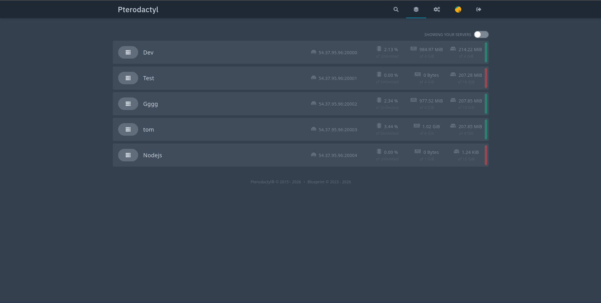 Pterodactyl panel addon preview
